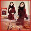 Damen Winter Steppjacke & Rock Zweiteiler Set