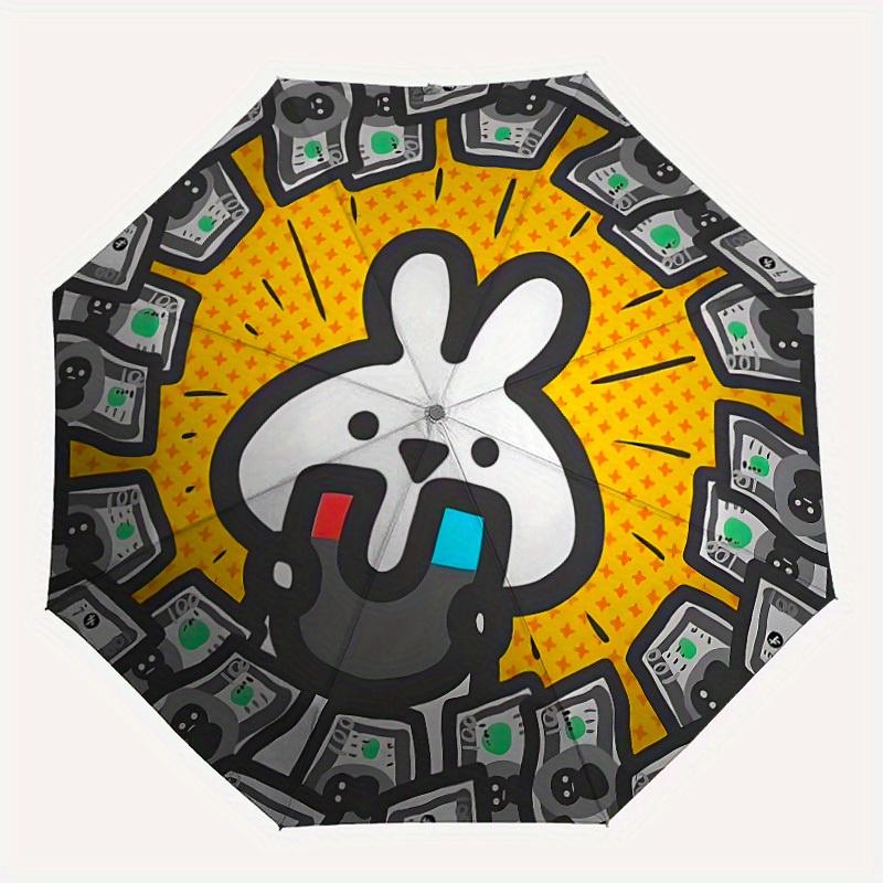 

1pc Bunny, Money Automatic Open/close, All-Season Portable Folding Umbrella for Friends, Travel, Everyday yy250812160