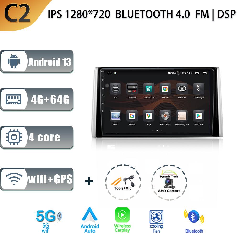Wireless Carplay For Toyota RAV4 XA50 2018-2020 Audio Stereo Android 13 Car Radio Multimedia GPS Navigation WIFI 4G Auto Screen