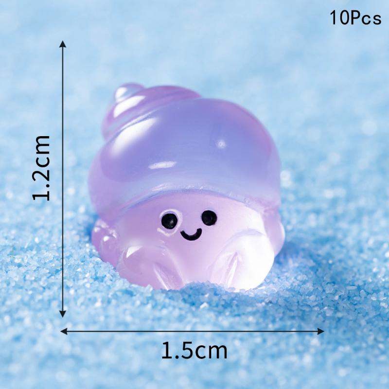 

10 шт. Разноцветные светящиеся в темноте смоляные морские мелкие животные, аквариумная рыбка, краб, дракон, креветка, ландшафтное украшение, аксессуары для аквариума