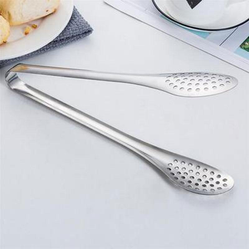 Stainless Steel Food Tongs BBQ Kitchen Cooking Food Serving Buffet Utensil Clip