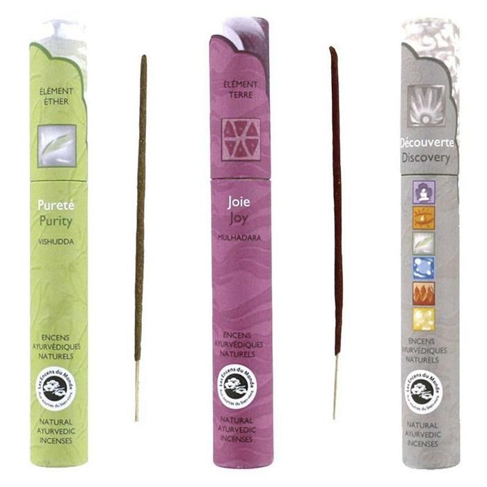 Kit d'Encens ayurvédique - Joie, Pureté, Découverte