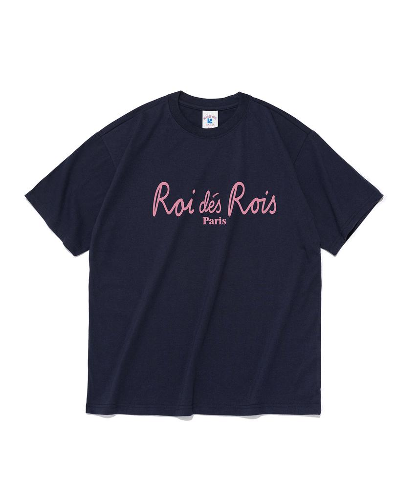 ROIDESROIS Script Logo Paris Short Sleeve T-Shirt (Navy)