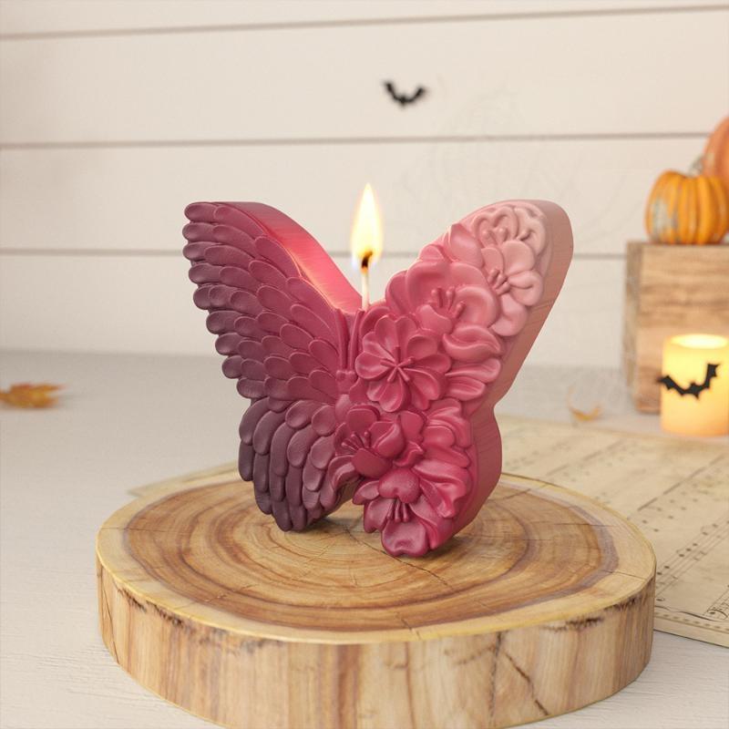 Flower Bar DIY Halloween Butterfly Candle Mold Skull Snakehead Mold Undead Day Silicone Baking Mold