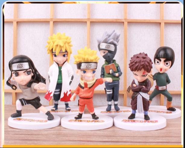 

6pcs/set 12cm Anime Naruto Shippuden Hinata Sasuke Itachi Kakashi Gaara anime figure Q Version PVC Figures Toys Dolls Kid Gift no box