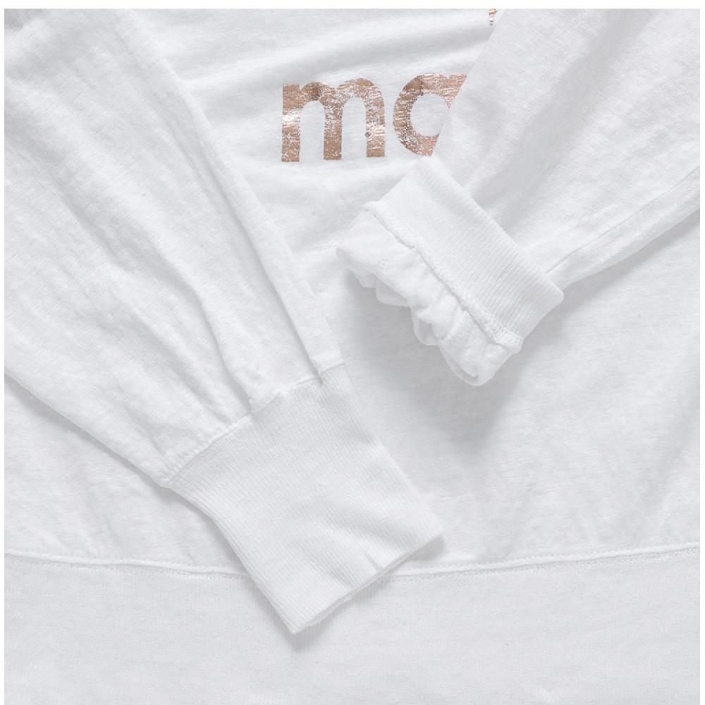 ISabelle Marant TS0005fa A1n10e Whrg Klowia Clovia Linen Women S Long Sleeve Tee