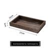 ZISIZ Paulownia Wood Charcoal Rectangular Serving Tray Set
