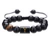 Black Diamond & Tiger Eye Beaded Adjustable Couple Bracelet - Men's Jewelry