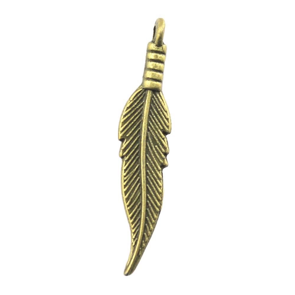 Feather Charms Multi Color Alloy Leaf Pendants For Boho Style DIY Jewelry Accessories