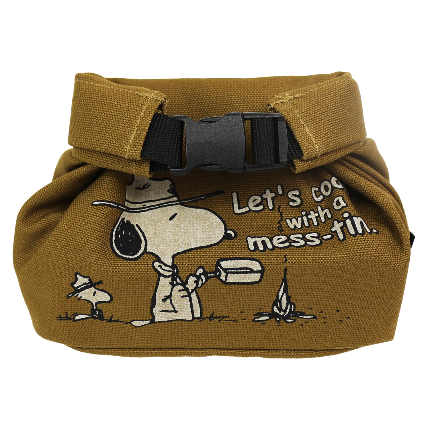 

DUCKNOT Snoopy Messtin Buckle Cookware Lunch Made in Japan Case, Case, Bag, Washable, (Coyote/Regular)