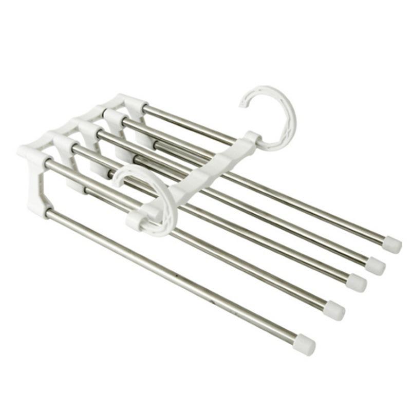 5-in-1 White Pants Rack - 1 Piece