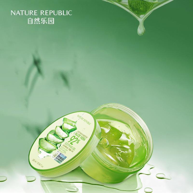 Aloe Vera Beruhigendes Gel 300ml Aloe Gel Feuchtigkeitsspender Feuchtigkeitsspendend Beruhigend Haut Leicht Nicht Klebrig weniger