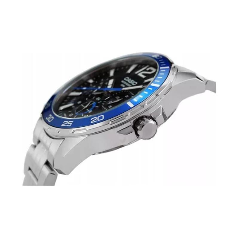Casio 100 meters waterproof quartz movement stainless steel strap Japanese and Korean watch men's watch black dial MTD-330D-1A2VDF