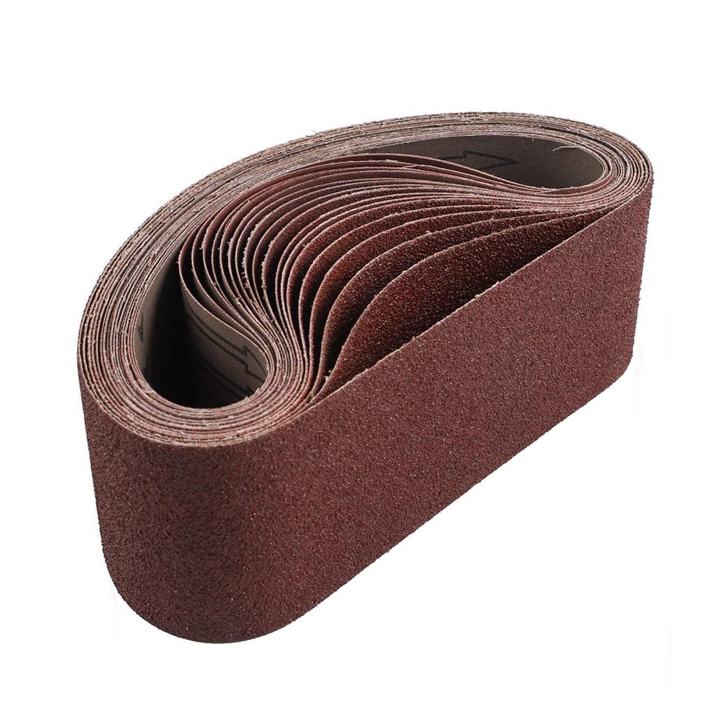 3 X 18 Inch Sanding Belts (76x457mm), 18 Per Pack Aluminum Oxide Sanding Belts (3 Each of 60 80 120