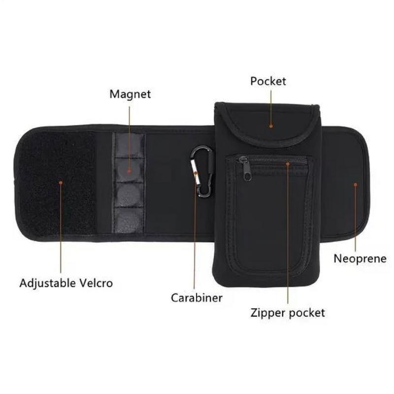 Gym Magnetic Phone Bag Anti Slip Sleeve Cup Pouch for 18 to 40 oz Water Bottle With Pockets for Key Card Headphones Wallet