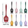 Silicone Cooking Utensil Set: Oil Brush, Scraper, Basting Brush, Ladle, Spatula, Tongs, Cream Spatula (Mini Set, One-Piece Design)