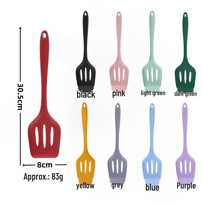 Silicone Cooking Utensil Set: Oil Brush, Scraper, Basting Brush, Ladle, Spatula, Tongs, Cream Spatula (Mini Set, One-Piece Design)