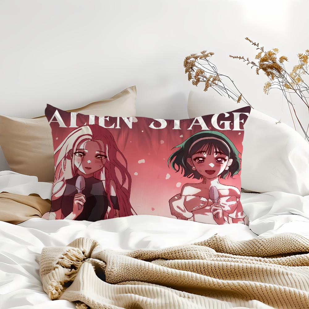 Anime Alien Stage Pillow Case Suitable For All Seasons Home Decoration Cushion Cover Suitable For Livingroom Bedroom Sofa
