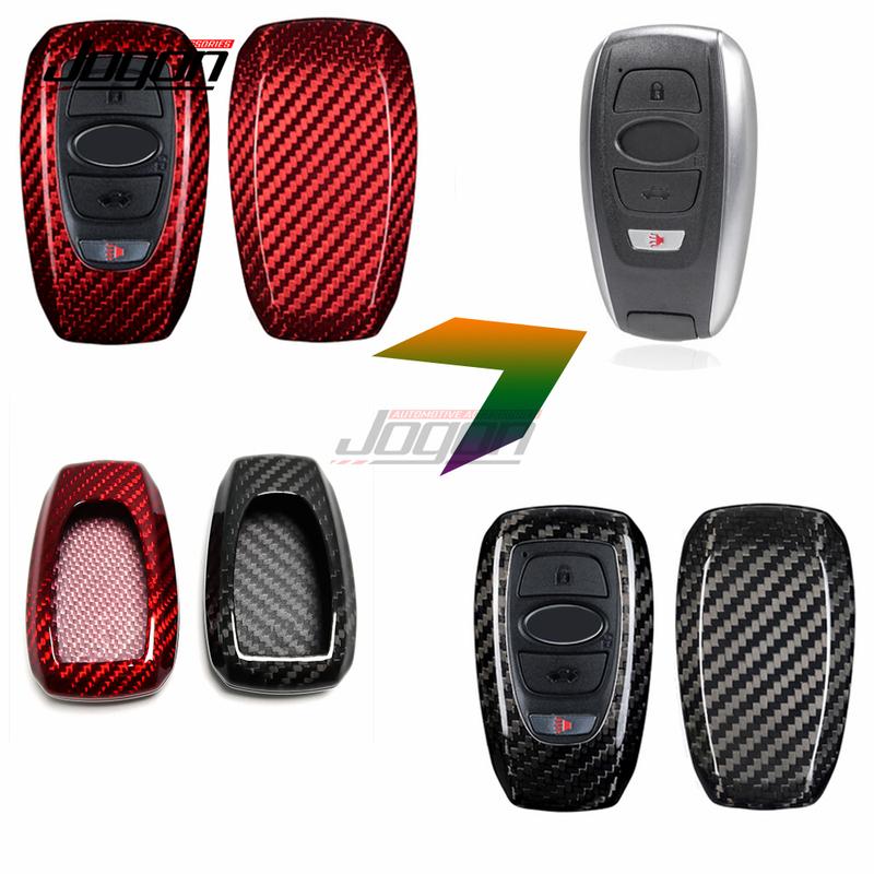 Carbon Fiber Smart Remote Key Case Fob Case For Subaru WRX STI - Exterior Remote Smart Key Case Holder Fob 4 Buttons Key