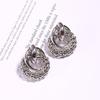 Fashion Exaggerated Circle Stud Earrings, Punk Style Geometric Earrings, Metal Ear Jewelry