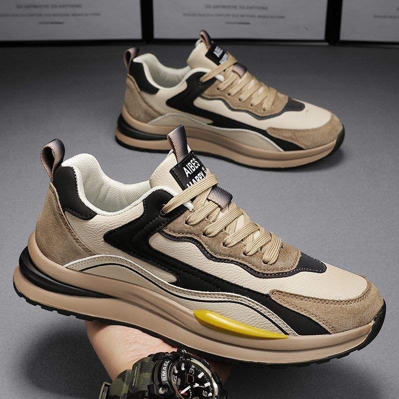 Sports men's shoes four seasons velvet warm cotton shoes leather surface waterproof, non-slip and wear-resistant work leisure work labor protect