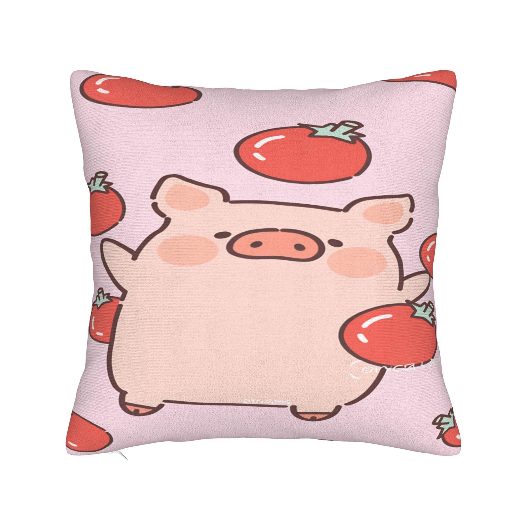 Наволочка L-Lulu Pig Уютная Наволочка Смешные Наволочки Для Гостиной Дивана 12x12Inch