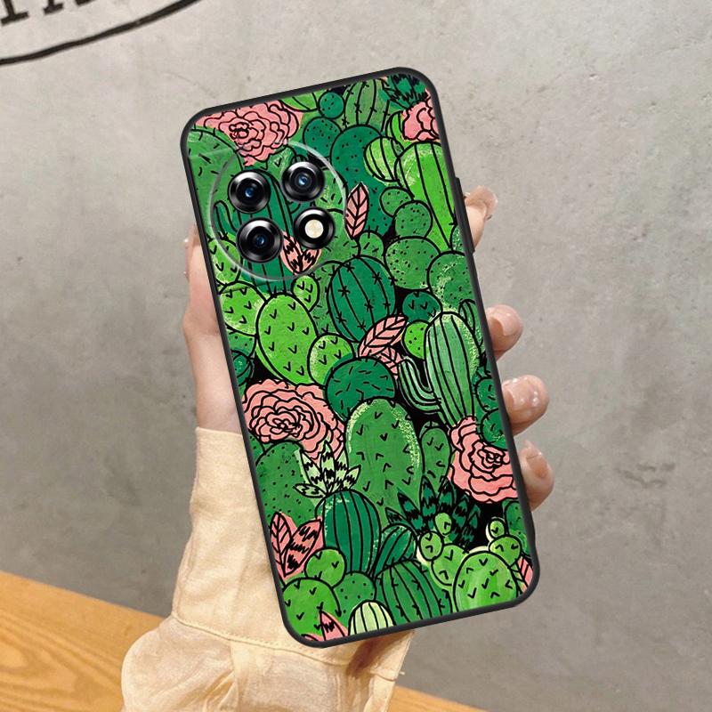 

Cactus Pattern Case For OnePlus 15R 13T 13R 13 12 12R 11 10 9 Pro 10T 8T Nord 5 CE 2 3 4 Lite N20 N30 Cover OnePlus 8T