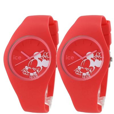 Ice Watch Uhrenbox für Paare Disney-Kollaboration Unisex Silikon 40mm Mittelgroße Armbanduhr Rot [Ice Watch] Herren Damen [Artikel] (Nr.6 Paar/Minnie)