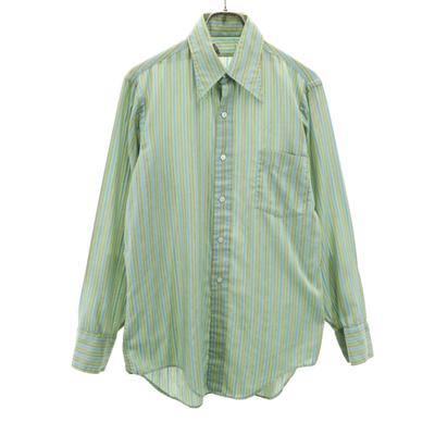 ENOURO BY ENRO 70s Vintage Striped Pattern Long Sleeve Shirt Green System Men's Used