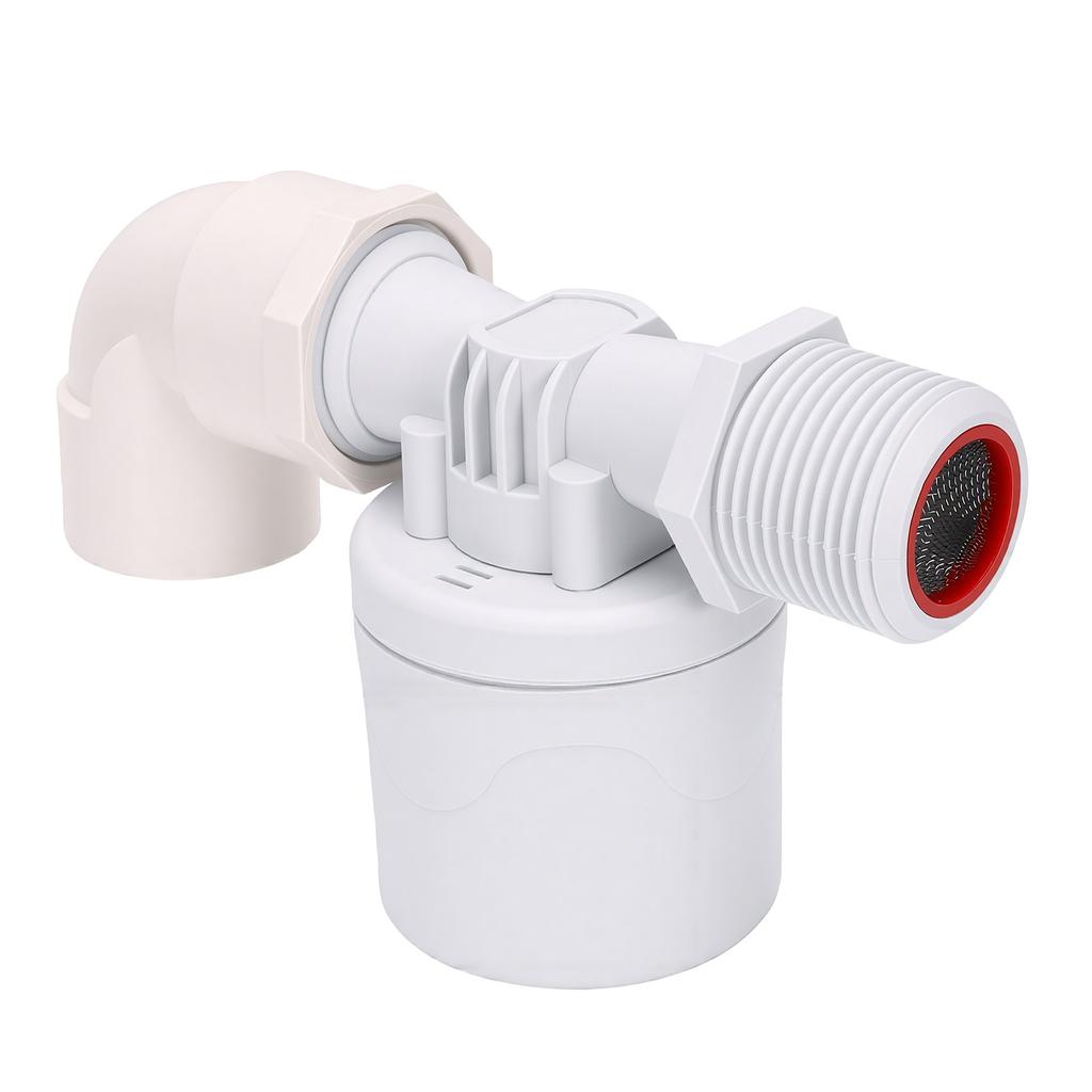 Water Tank Float Valve Automatic Water Shut Off Inlet Valve Nylon Side Mount for Fish Pond Livestock Tank