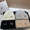 R Rabbit Fur Double Fold Knitted Hat Thickened Plush Warm Soft Waxy Pullover Winter Russian Cold Windproof Ear Hat