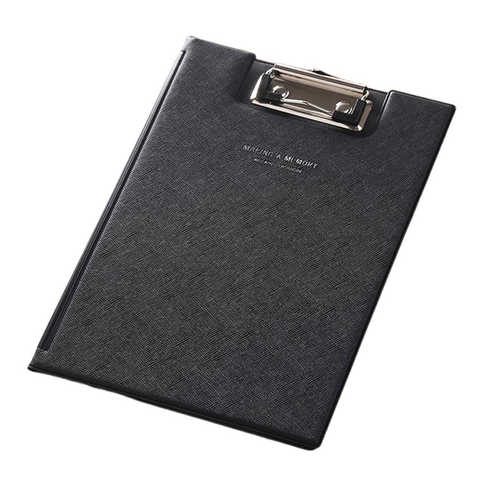 Simple PU Leather File Folder Color A4/A5 Clipboard Folding Contract Folder Students