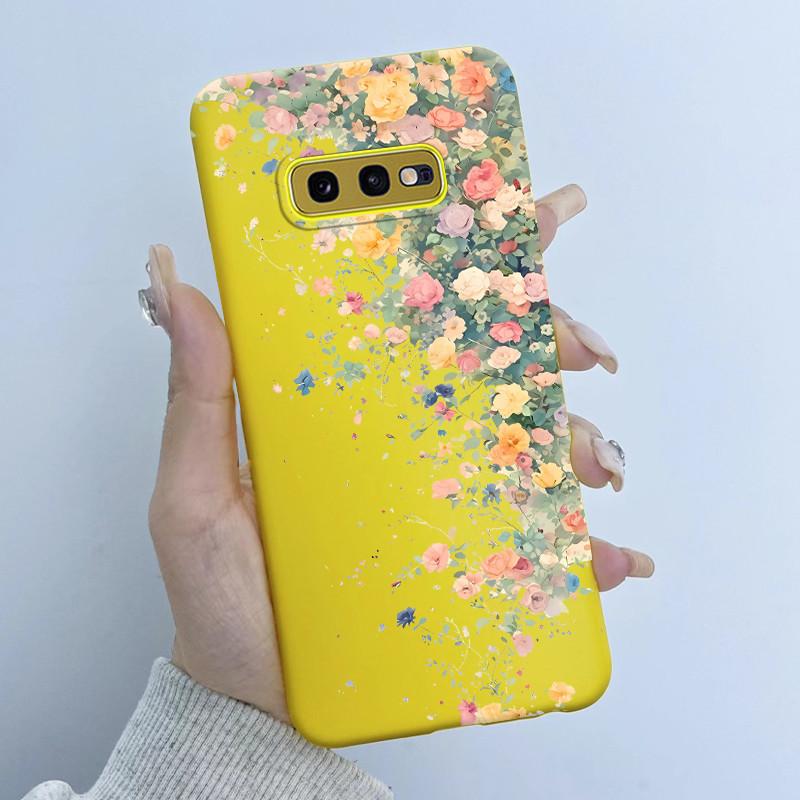 For Samsung Galaxy S10e Phone Case Flower Girls Design Soft Silicone TPU Back Housing for Galaxy S10E S10 E SM-G970F/DS Covers