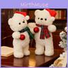 Brinquedo Urso de Pelúcia Com Decoração de Cachecol e Chapéu Para Crianças Presente de Natal e Presente de Aniversário