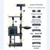 Velvet Cat Tree: Large Climbing Frame & Bed for Cats and Kittens, Space-Saving Design for All Seasons