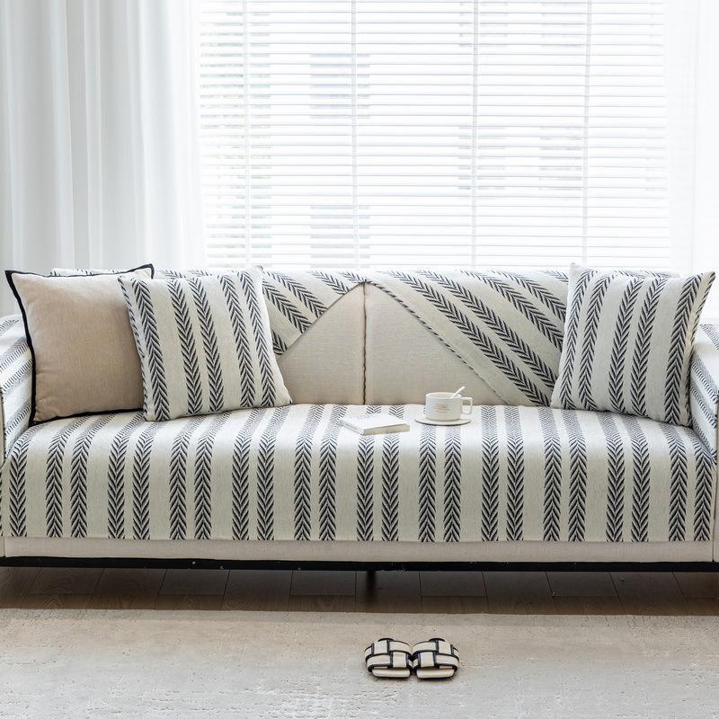 Modern Simple Chenille Sofa Cushion, Universal In All Seasons, Anti-Cat Scratch Sofa Cover, Fabric Non-Slip Sofa Cushion