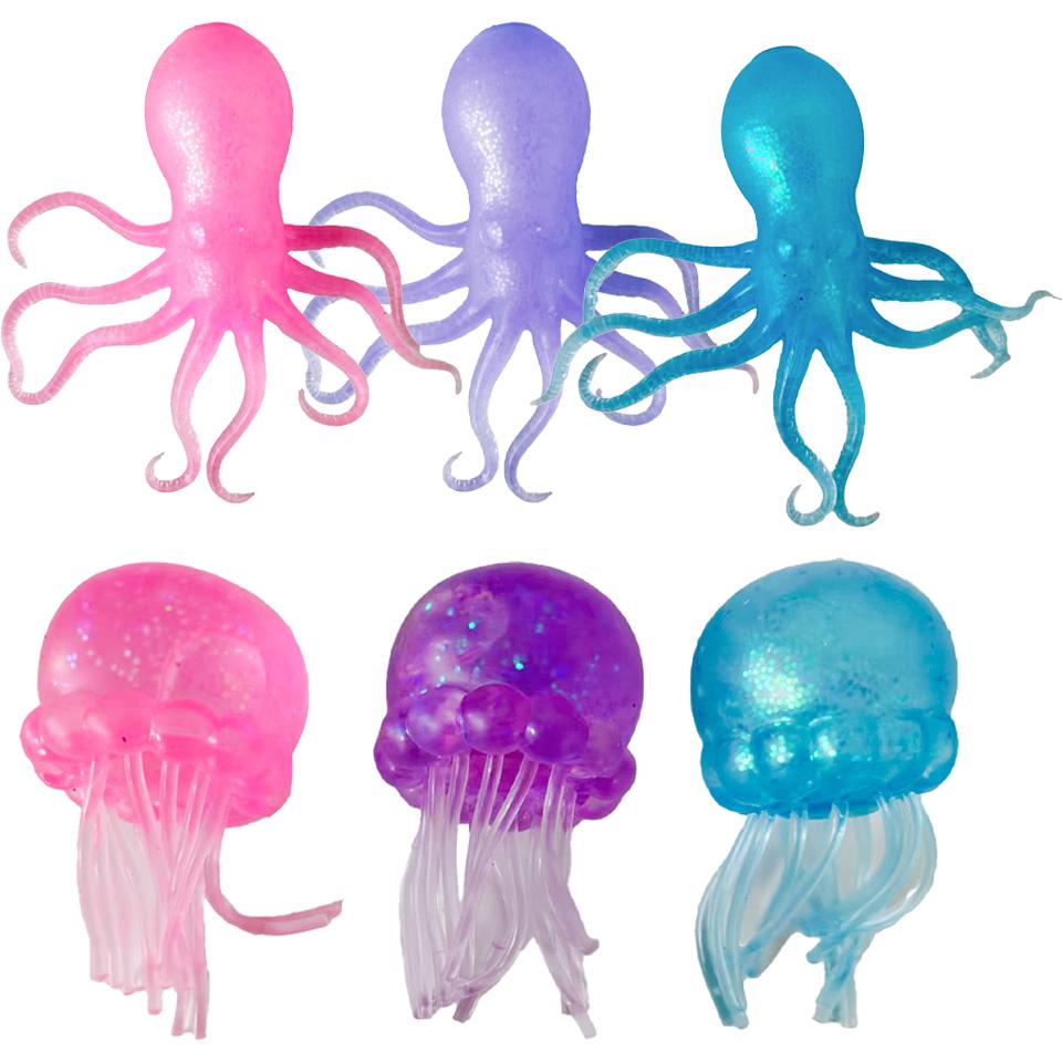 Bai Fen Bai Toys 2026 Squishies Nee Doh Jellyfish Squish Toy Fidget Toy, Water Sensory Soft Jelly Squeeze Stress Relief Fidget Toy