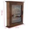 Wooden Key Cabinet Wall Mounted Key Box Organizer with Hooks for Hallway Entryway Decorative Wall Keys