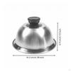 Stainless Dome Cover Domed Grill Wide Rim Basting 16CM Plastic Handle