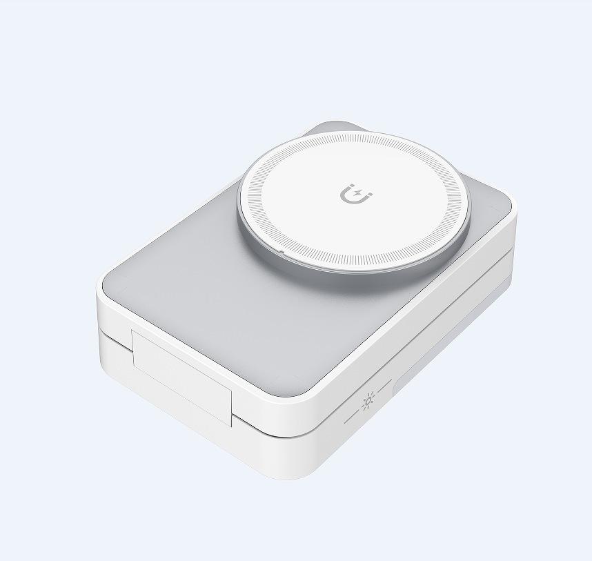 Cross-border 3-in-1 Magnetic Wireless Charger & Folding Phone Stand