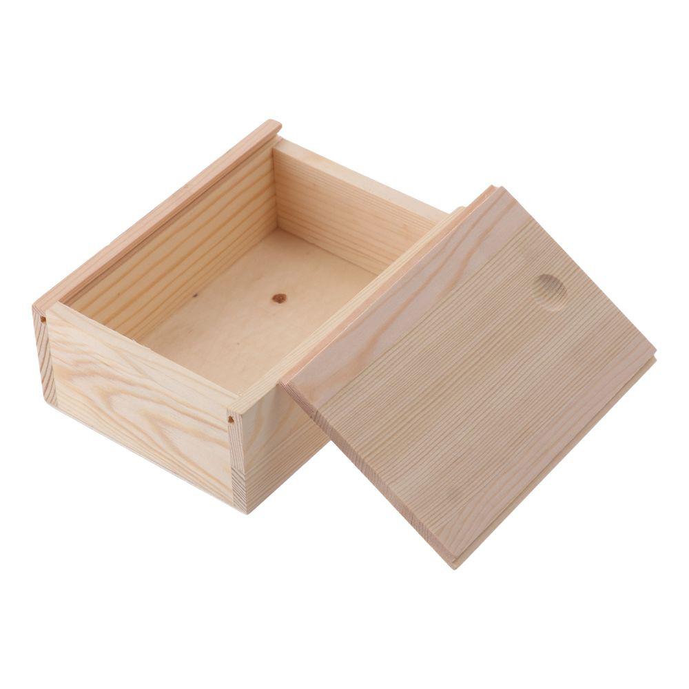 Wood Storage Box Natural Beads Container Card Keeper Jewelry Organizer Case Home Decoration