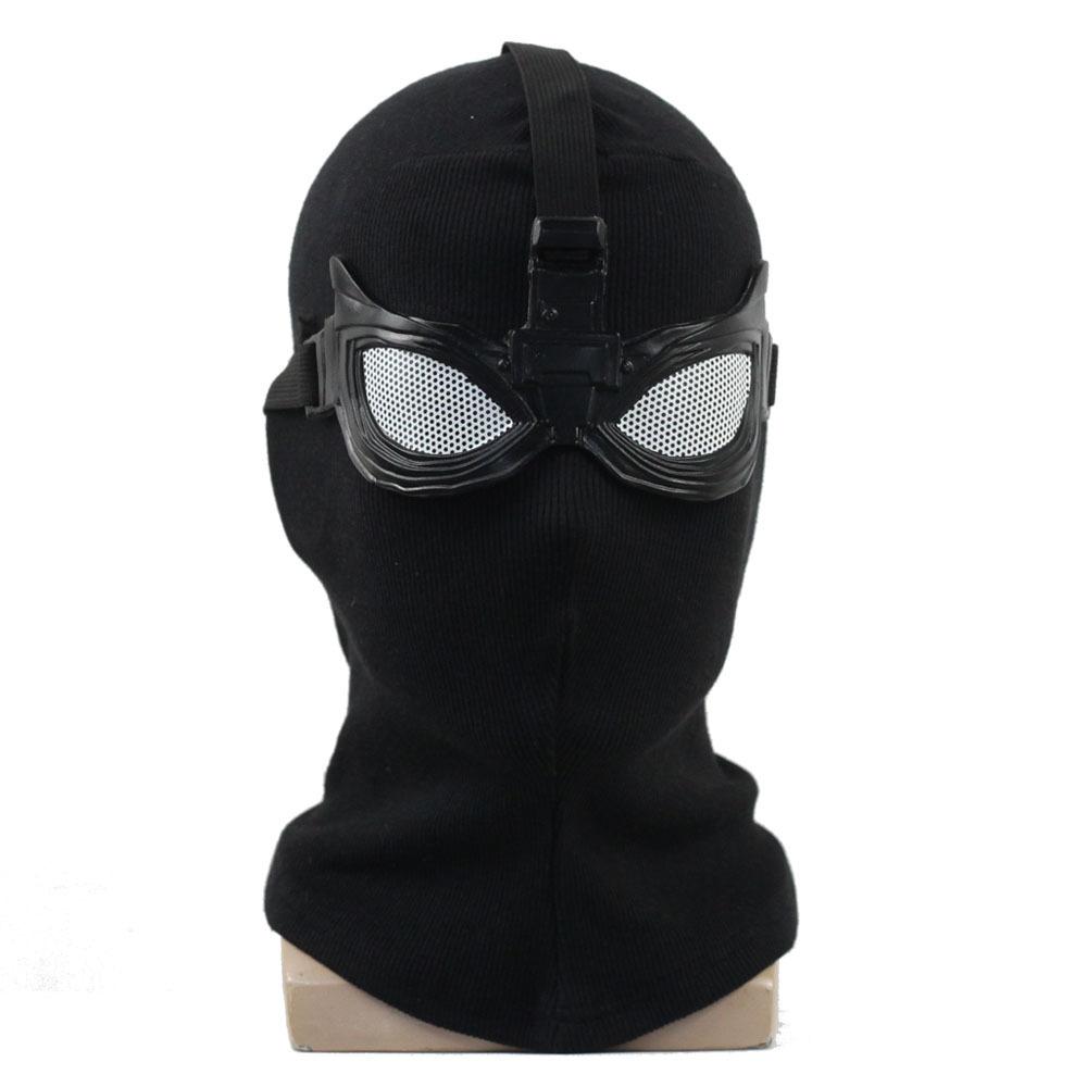 Spider-Man Stealth Suit Mask Headgear Heroic Expedition Black Knit Face Mask Cosplay Prop Halloween