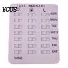 Refrigerator Medicine Tracker Feeding Reminder, Medication & Reading Board, Reusable Schedule Card with Green Family Organizer Slider