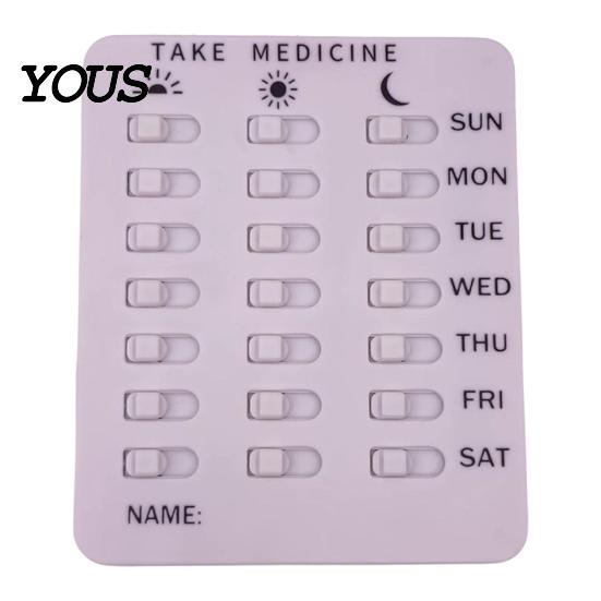 Refrigerator Medicine Tracker Feeding Reminder, Medication & Reading Board, Reusable Schedule Card with Green Family Organizer Slider