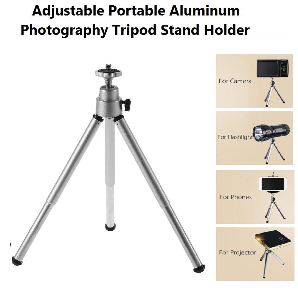 Adjustable Portable Aluminum Tripod Stand Holder For Camera Mini Projector