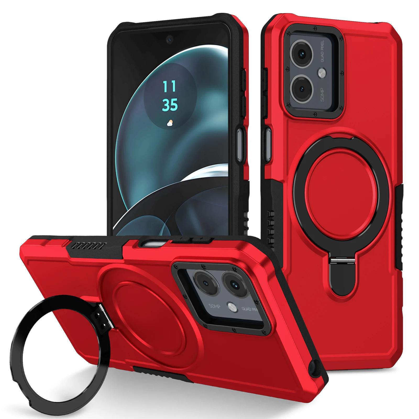 

Military Grade Armor Case For Motorola Moto E14 G04S G04 G24 G54 G14 G84 G22 E13 Cover Shockproof Stand Holder Coque Shell Funda Moto G04