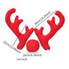 Xmas Reindeer Antlers with Red Nose Car Ornament Set Holiday Accessory Premium Material Lovely for Grille and Window Decoration