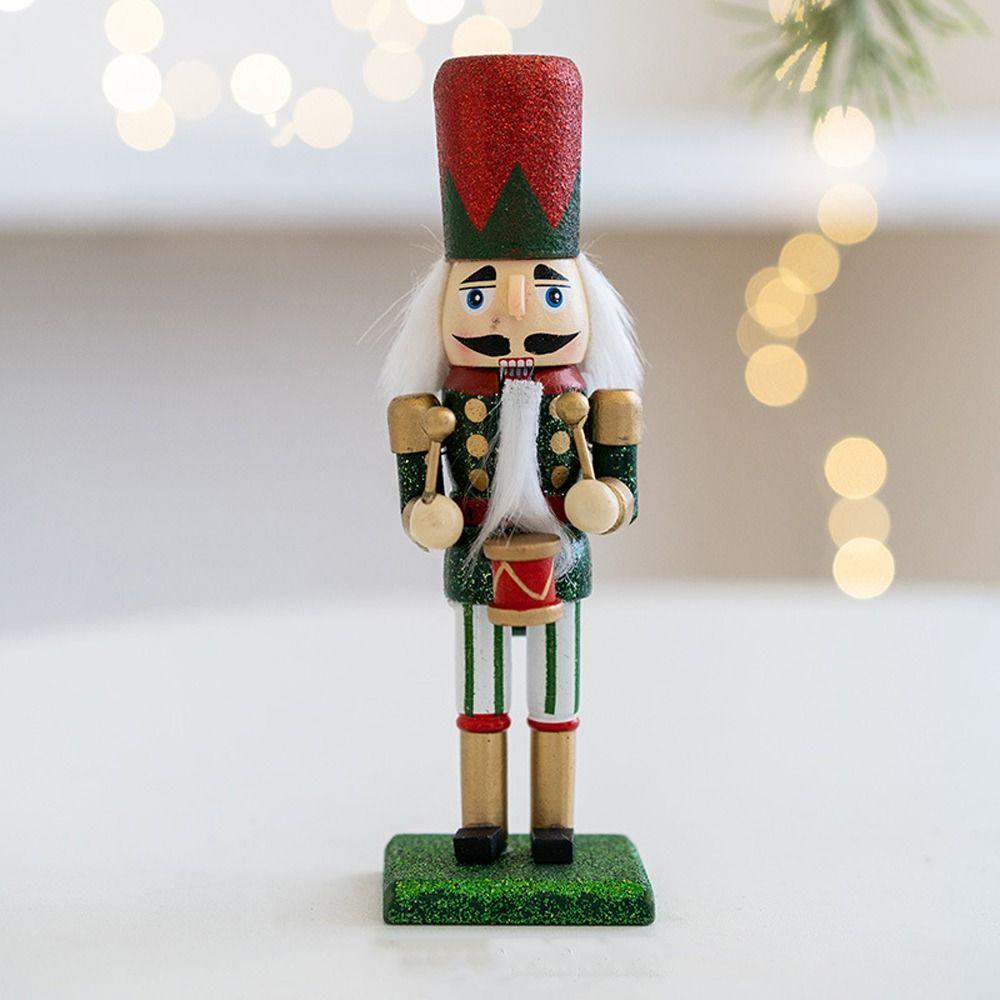 16CM Christmas Nutcracker Decoration Painted Merry Christmas Decoration  Office Desktop Decoration