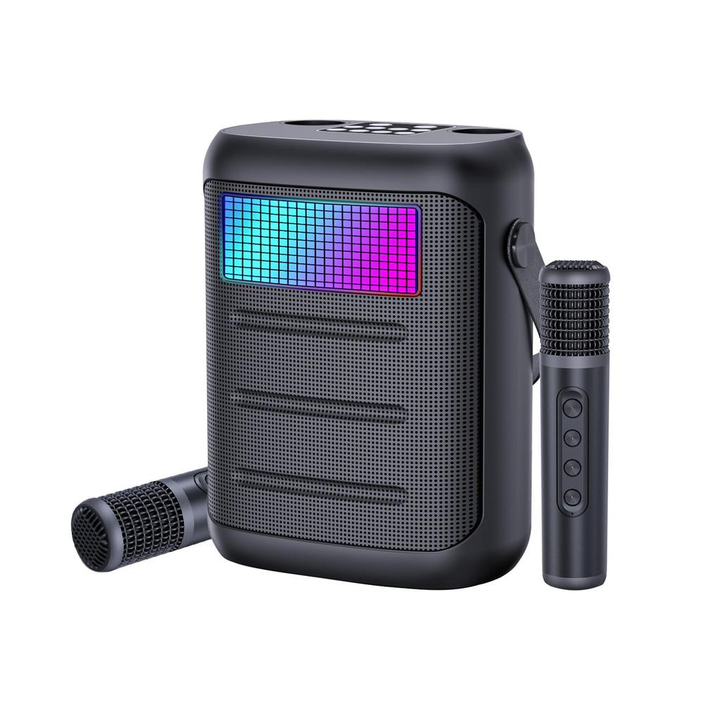 YS318 Portable Bluetooth Speaker with High Power, Heavy Bass, and Dual Microphones for Home KTV.