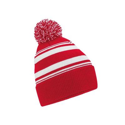 Beechfield Gorro listrado em leque adulto unissex